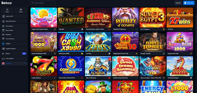 Slots in Betico Casino